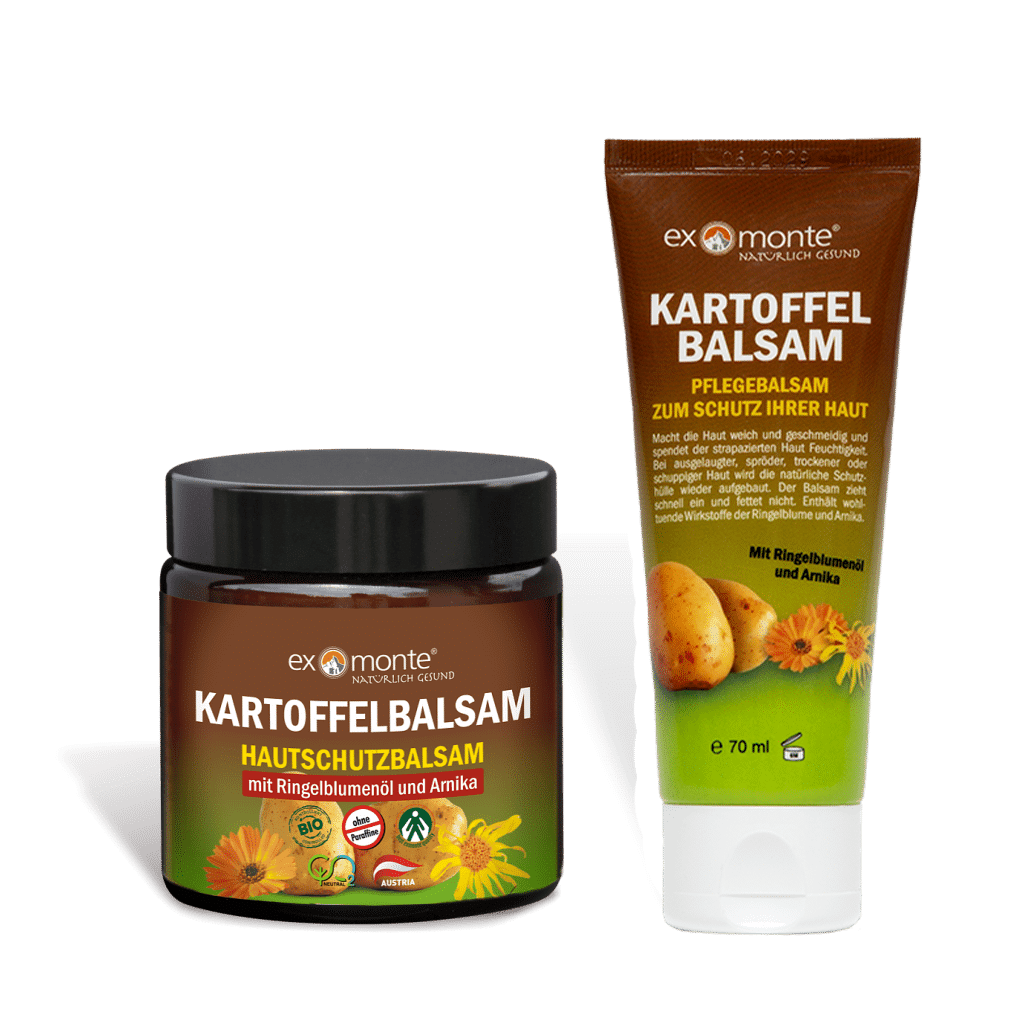 Kartoffelbalsam im Glas und in der Tube von Exmonte